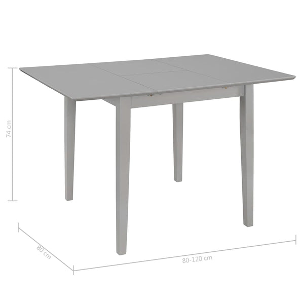 5-tlg. Essgruppe MDF Grau