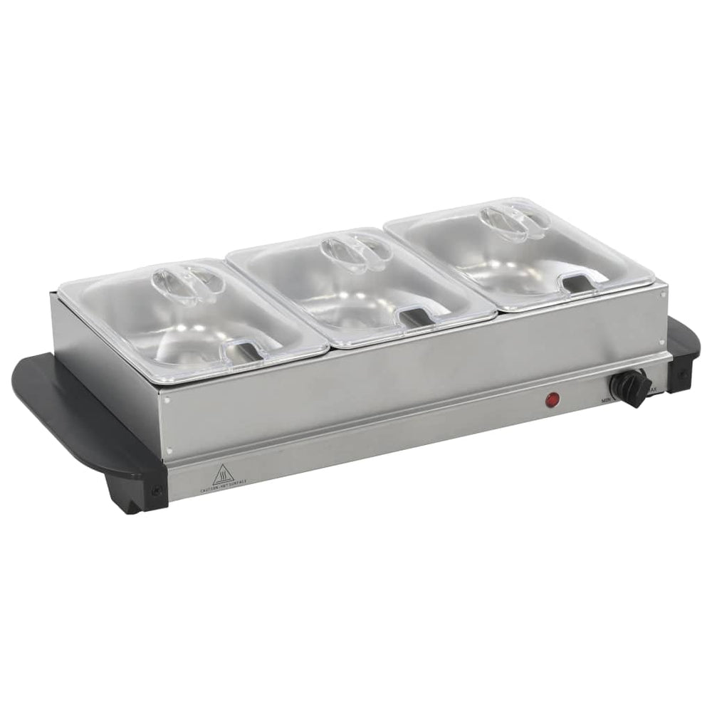 Buffetwärmer Edelstahl 3 x 1,5 L