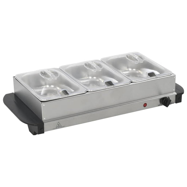 Buffetwärmer Edelstahl 3 x 1,5 L