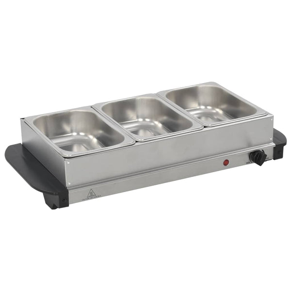 Buffetwärmer Edelstahl 3 x 1,5 L