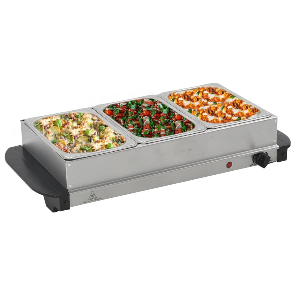 Buffetwärmer Edelstahl 3 x 1,5 L