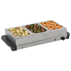 Buffetwärmer Edelstahl 3 x 1,5 L