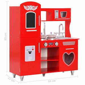 Spielküche Kinder Rot MDF 84 cm
