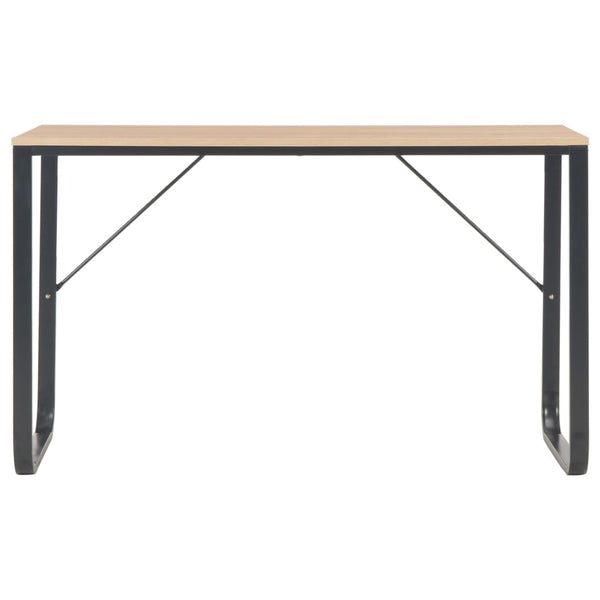 Computertisch Schwarz und Eiche 120x60x73 cm