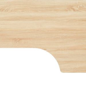 Computertisch Schwarz und Eiche 120x72x70 cm