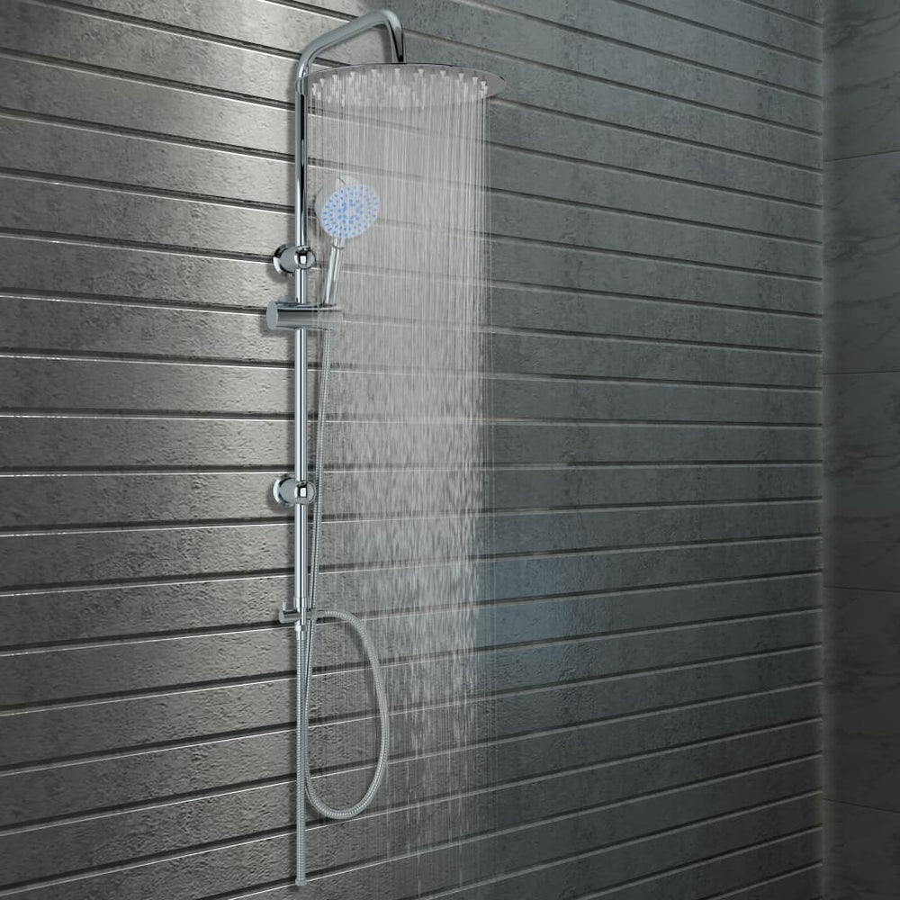 vidaXL Ensemble de douche double pommeau avec douchette Acier inoxydable