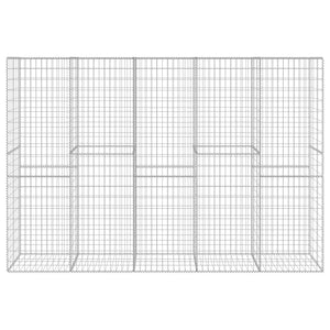 Gabionenwand mit Abdeckung Verzinkter Stahl 300 x 50 x 200 cm