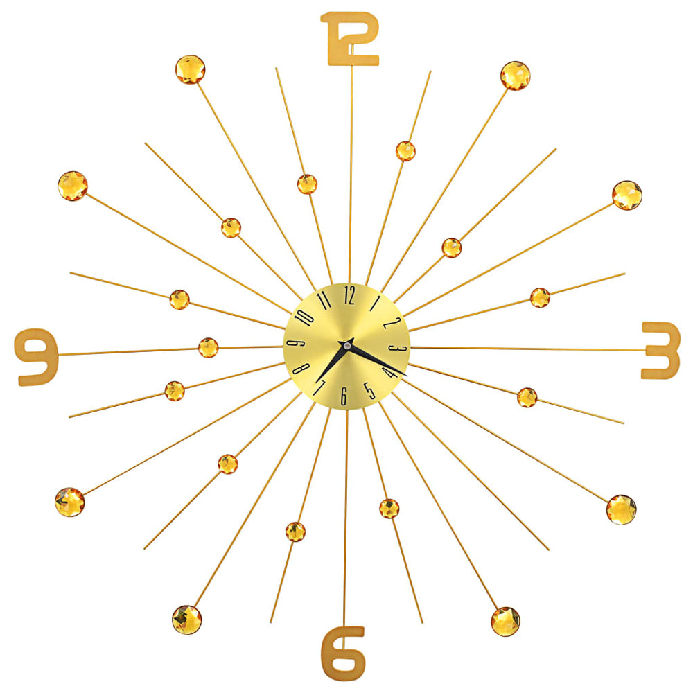 vidaXL Horloge murale en métal 70 cm dorée