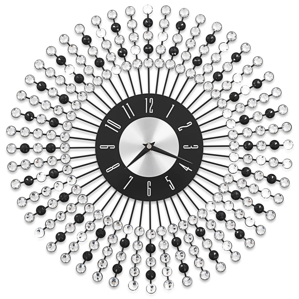 vidaXL Horloge Murale Métal 43 cm Noir