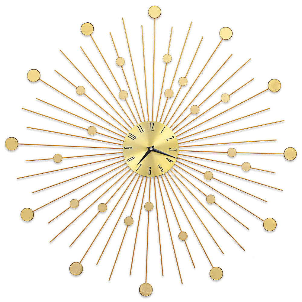 vidaXL Horloge murale en métal 70 cm dorée