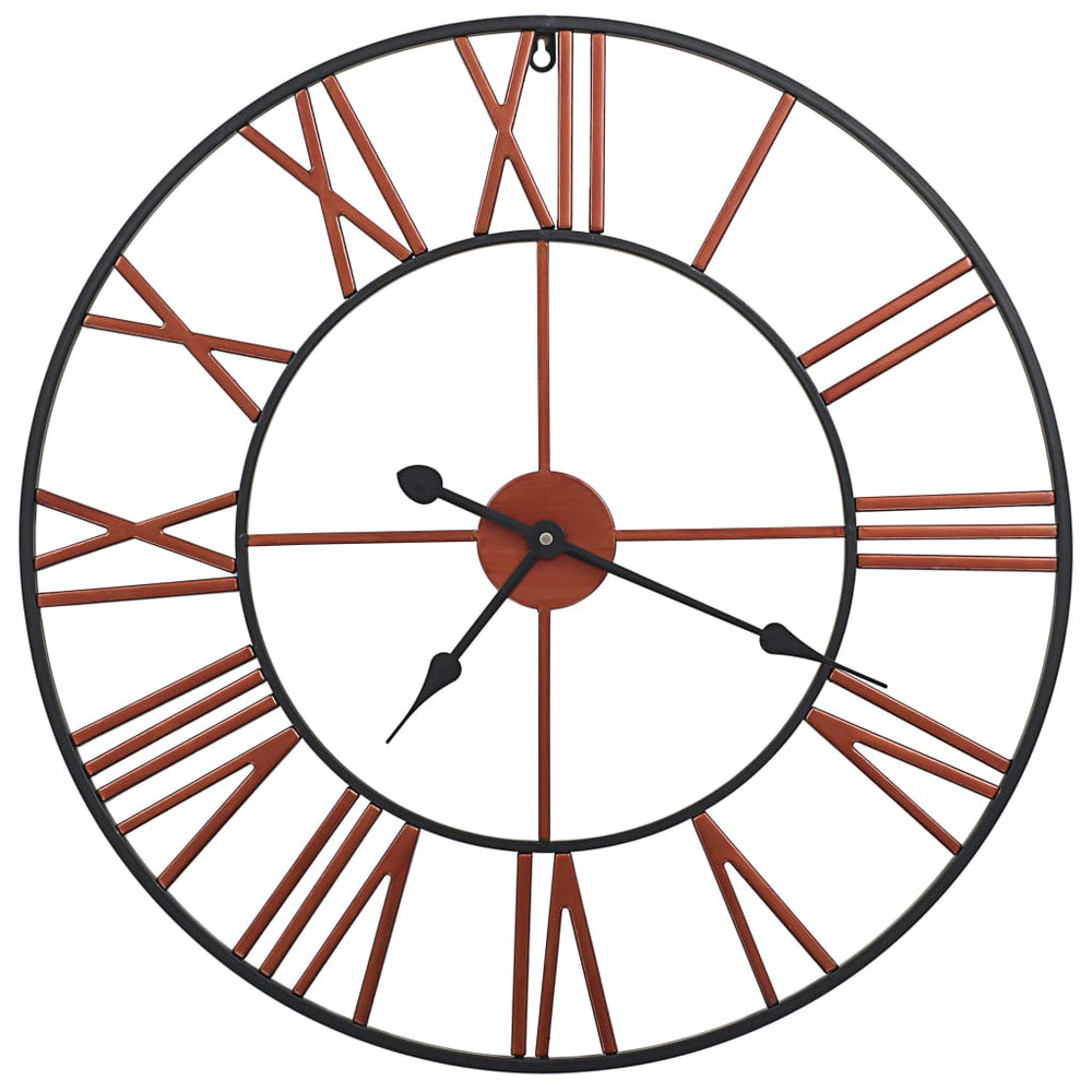 vidaXL Horloge murale en métal 58 cm Rouge