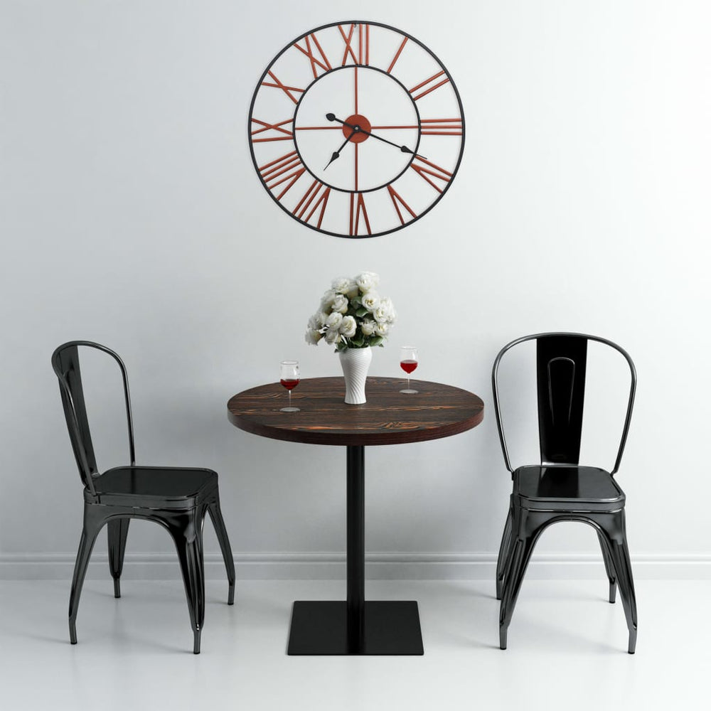 vidaXL Horloge murale en métal 58 cm Rouge