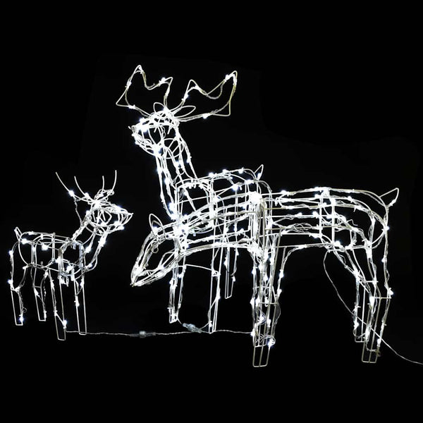 3-tlg. LED Rentier Set Weihnachtsdeko