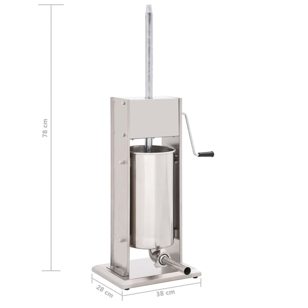Manueller Wurstfüller 15L Edelstahl