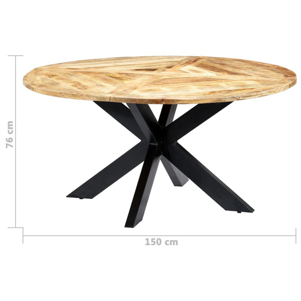 vidaXL Table de salle à manger ronde 150×76 cm Bois de manguier massif