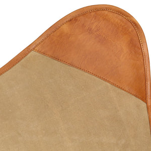 Butterfly-Sessel Braun Echtleder und Canvas