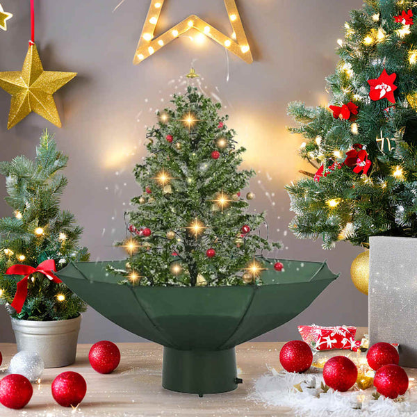 Schneiender Weihnachtsbaum mit Schirmfuß Grün 75 cm