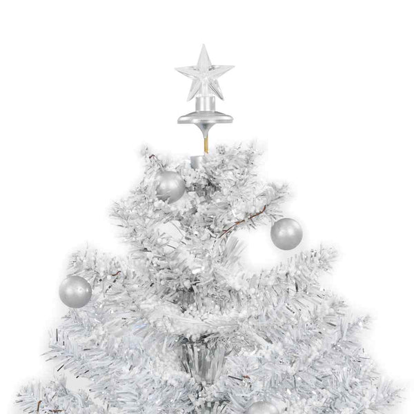 Schneiender Weihnachtsbaum mit Schirmfuß Weiß 75 cm