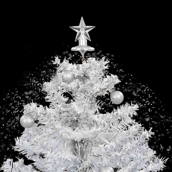 Schneiender Weihnachtsbaum mit Schirmfuß Weiß 75 cm
