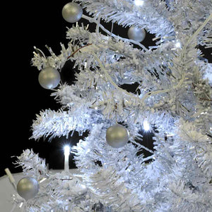Schneiender Weihnachtsbaum mit Schirmfuß Weiß 75 cm