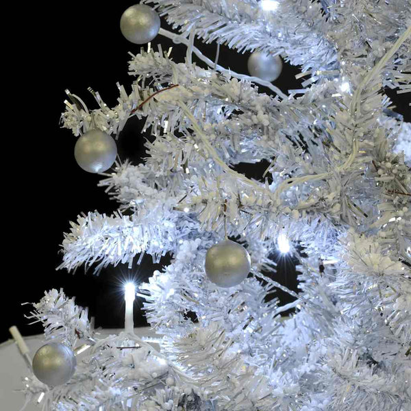Schneiender Weihnachtsbaum mit Schirmfuß Weiß 75 cm