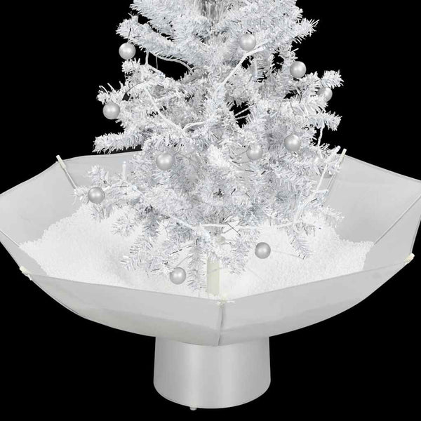 Schneiender Weihnachtsbaum mit Schirmfuß Weiß 75 cm