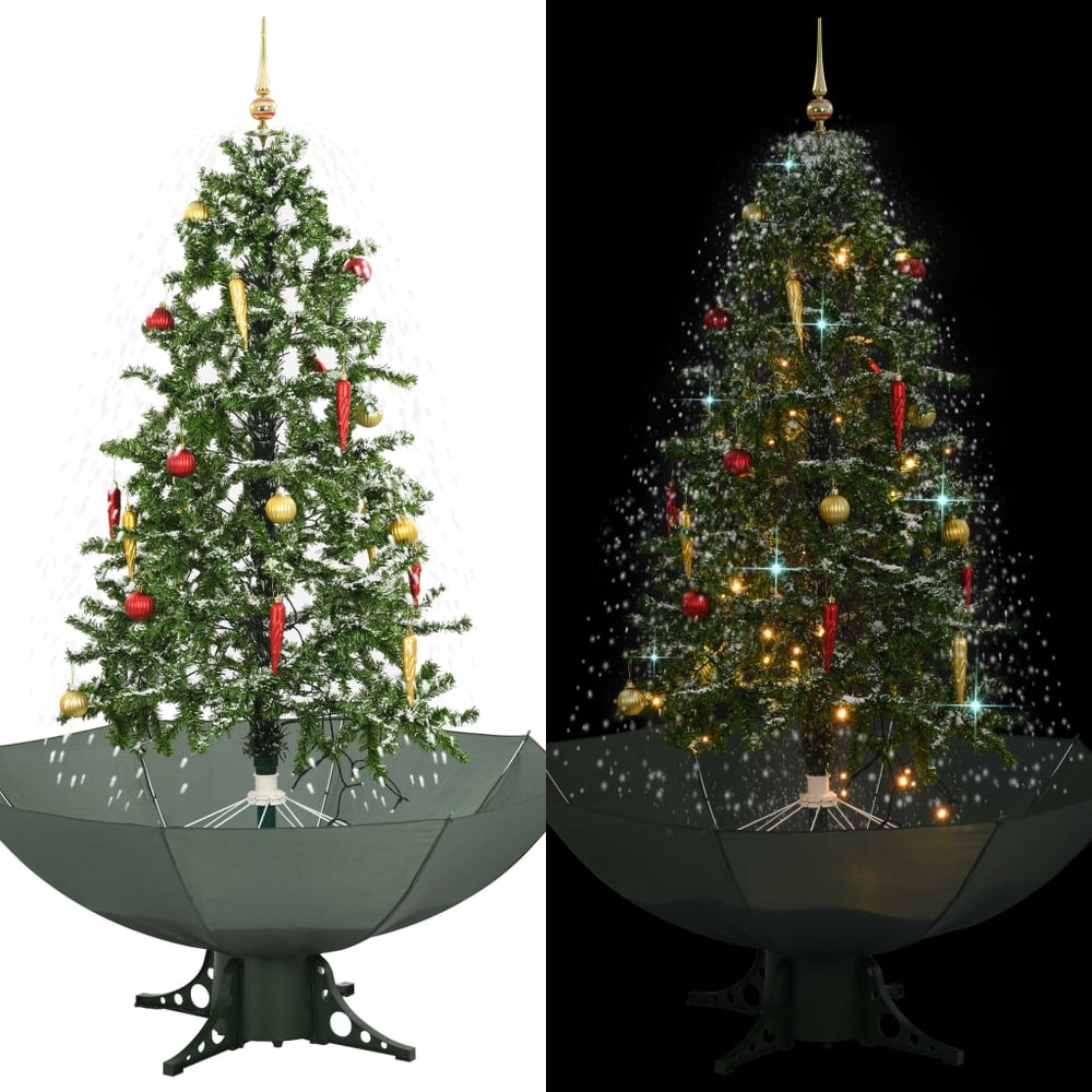 Schneiender Weihnachtsbaum mit Schirmfuß Grün 170 cm