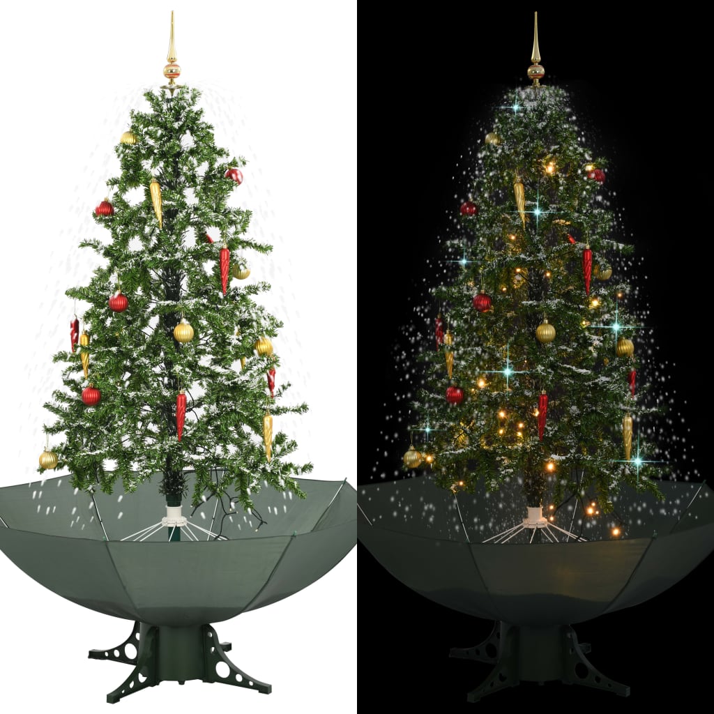 Schneiender Weihnachtsbaum mit Schirmfuß Grün 170 cm