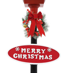 Weihnachts-Straßenlampe mit Weihnachtsmann 180 cm LED
