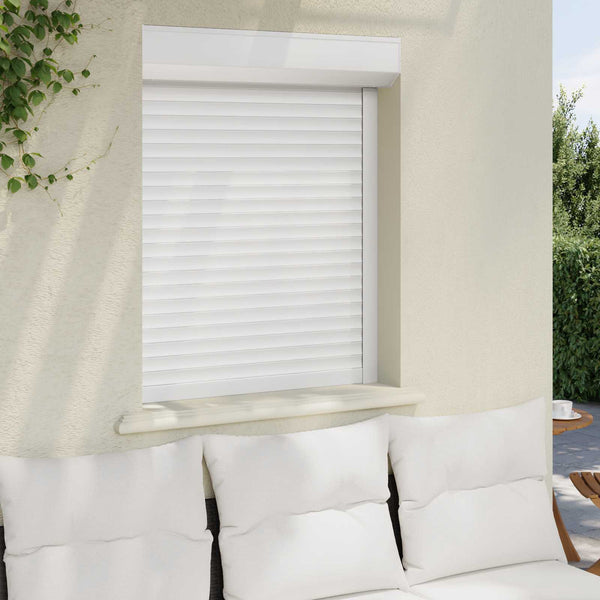 Rollladen Weiß 80x100 cm Aluminium Polyurethan