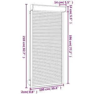 Anthrazit Rollladen 100x210 cm