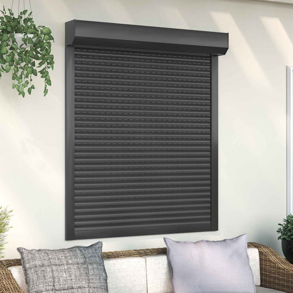 vidaXL Volet roulant anthracite 110 x 130 cm aluminium et polyuréthane