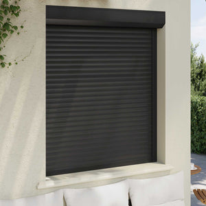 vidaXL Volet roulant anthracite 110 x 130 cm aluminium et polyuréthane