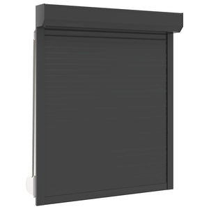 vidaXL Volet roulant anthracite 110 x 130 cm aluminium et polyuréthane