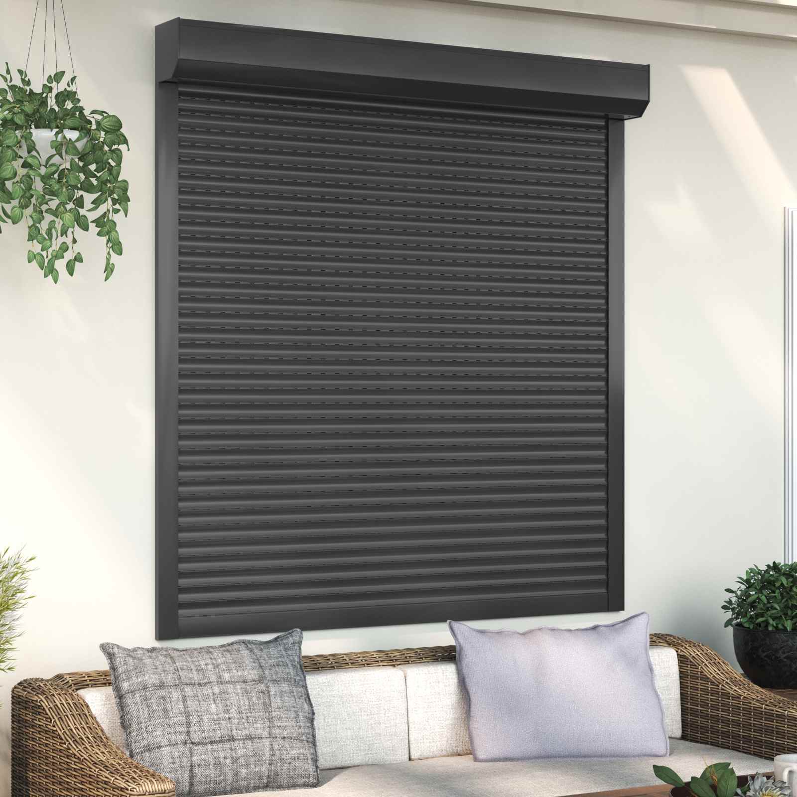 Anthrazit Rollladen 140 x 150 cm