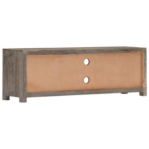 TV-Schrank Grau 120x30x40 cm Massivholz Mango