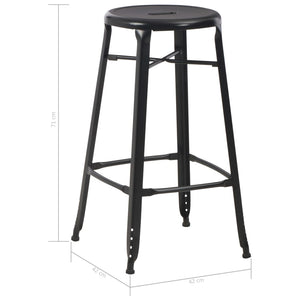 3-teiliges Bar-Set Stahl Schwarz