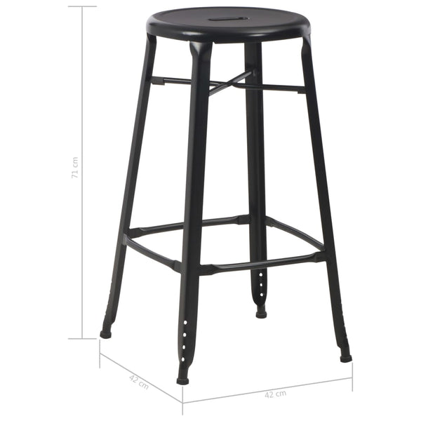 3-teiliges Bar-Set Stahl Schwarz