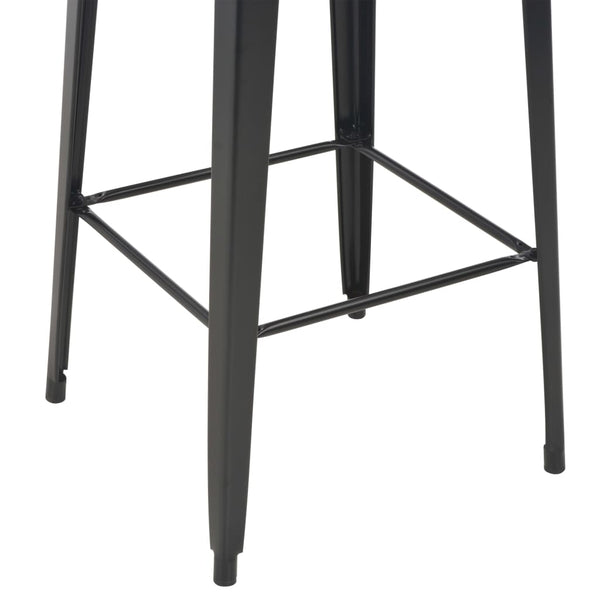 3-teiliges Bar-Set Stahl Schwarz
