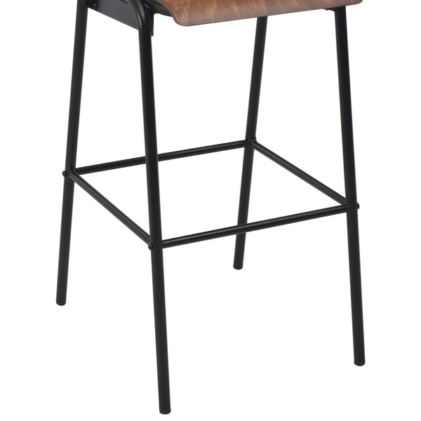 3-teiliges Bar-Set Stahl Braun Schwarz