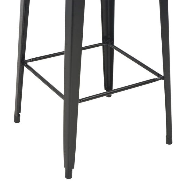 3-teiliges Bar-Set Stahl Schwarz