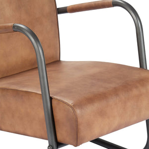 vidaXL Fauteuil relax marron clair en cuir véritable