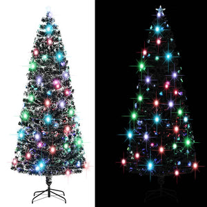 Vorbeleuchteter Weihnachtsbaum mit Ständer und LED 240 cm Glasfaser