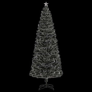 Vorbeleuchteter Weihnachtsbaum mit Ständer und LED 240 cm Glasfaser