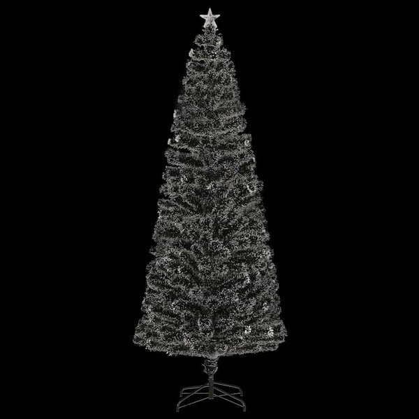 Vorbeleuchteter Weihnachtsbaum mit Ständer und LED 240 cm Glasfaser