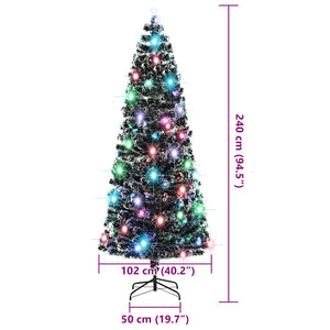 Vorbeleuchteter Weihnachtsbaum mit Ständer und LED 240 cm Glasfaser