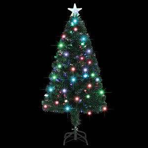 Vorbeleuchteter Weihnachtsbaum mit Ständer und LED 120 cm Glasfaser