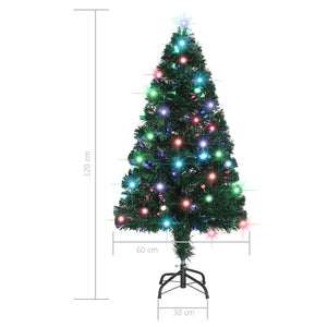 Vorbeleuchteter Weihnachtsbaum mit Ständer und LED 120 cm Glasfaser