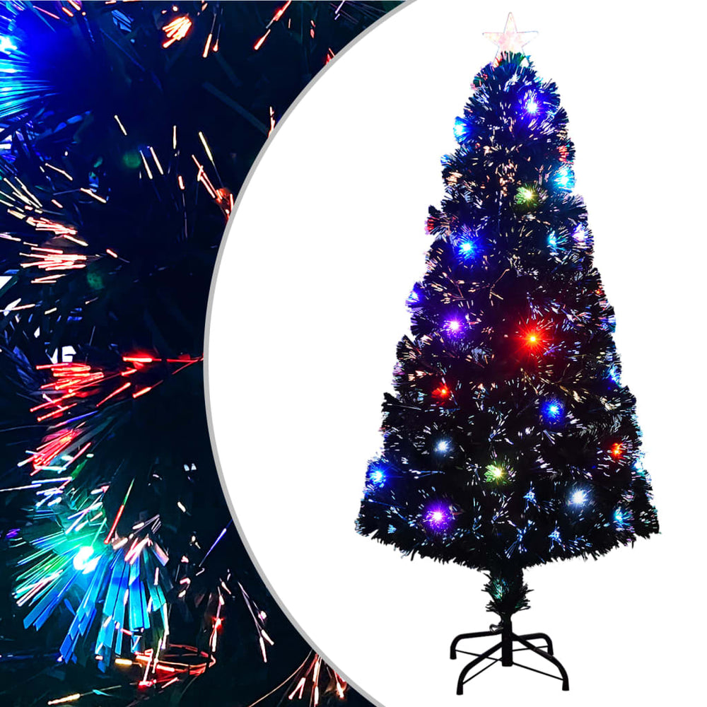Vorbeleuchteter Weihnachtsbaum mit Ständer und LED 150 cm Glasfaser