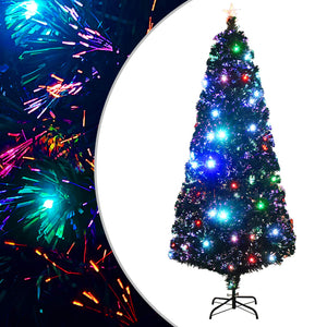 Vorbeleuchteter Weihnachtsbaum mit Ständer und LED 210 cm Glasfaser
